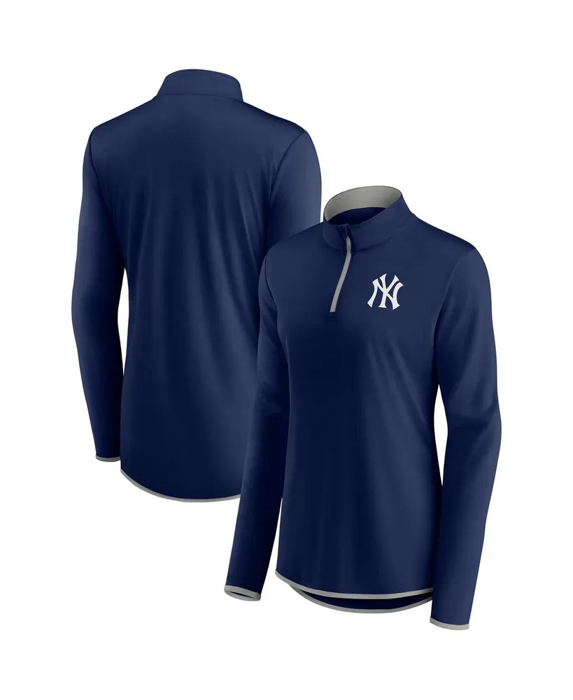 Women's Fanatics Navy New York Yankees Corner Quarter-Zip Top