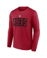 Men's Fanatics Scarlet San Francisco 49ers Stack The Box Long Sleeve T-shirt