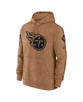 Men's Nike Brown Distressed Tennessee Titans 2023 Salute To Service Club Pullover Hoodie