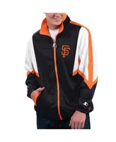 Men's Starter Black San Francisco Giants Lead Runner Full-Zip Jacket