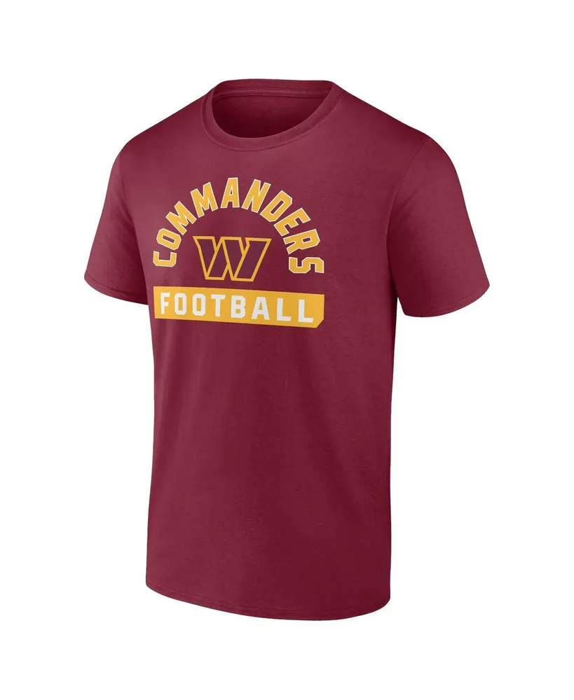 Men's Fanatics Burgundy, White Washington Commanders Two-Pack 2023 Schedule T-shirt Combo Set