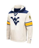 Men's Colosseum Cream West Virginia Mountaineers 2.0 Lace-Up Pullover Hoodie