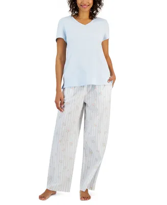 Charter Club Women's Woven Drawstring Pajama Pants, Created for Macy's