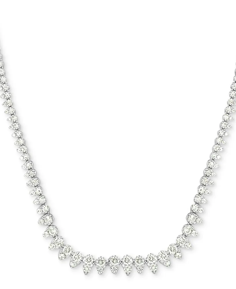 Diamond 17" Collar Necklace (5 ct. t.w.) in 14k White Gold