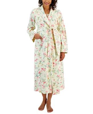 Charter Club Women's Cotton Floral Belted Robe, Created for Macy's