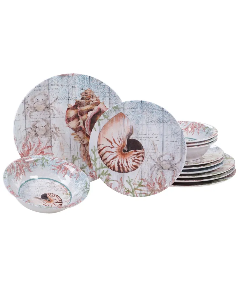 Certified International Sanibel Melamine 12 Pc. Dinnerware Set, Service for 4