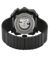 GV2 by Gevril Men's Xo Submarine Black Stainless Steel Watch 44mm