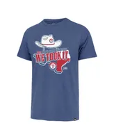 Men's '47 Brand Royal Texas Rangers 2023 World Series Champions Local Playoff Franklin T-shirt