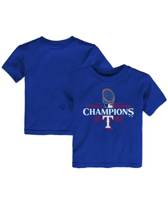 Toddler Boys and Girls Fanatics Royal Texas Rangers 2023 World Series Champions Logo T-shirt