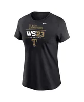 Women's Nike Black Texas Rangers 2023 World Series Champions Lockup T-shirt