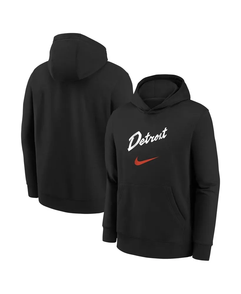 Big Boys Nike Black Detroit Pistons 2023/24 City Edition Essential Pullover Hoodie