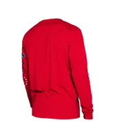 Men's New Era Red Philadelphia 76ers 2023/24 City Edition Long Sleeve T-shirt