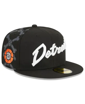 Men's New Era Black Detroit Pistons 2023/24 City Edition 59FIFTY Fitted Hat