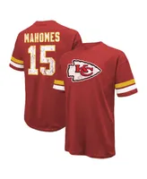 Men's Majestic Threads Patrick Mahomes Red Distressed Kansas City Chiefs Name and Number Oversize Fit T-shirt