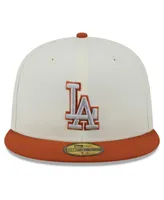 Men's New Era Cream, Orange Los Angeles Dodgers 59FIFTY Fitted Hat