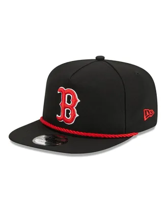 Men's New Era Black Boston Red Sox Branch Golfer Snapback Hat