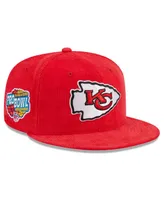 Men's New Era Red Kansas City Chiefs Throwback Cord 59FIFTY Fitted Hat