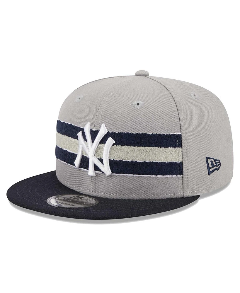Men's New Era Gray, Navy New York Yankees Band 9FIFTY Snapback Hat