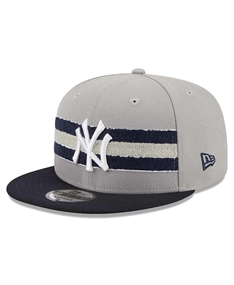 Men's New Era Gray, Navy New York Yankees Band 9FIFTY Snapback Hat