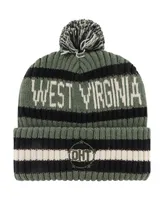 Men's '47 Brand Green West Virginia Mountaineers Oht Military-Inspired Appreciation Bering Cuffed Knit Hat with Pom