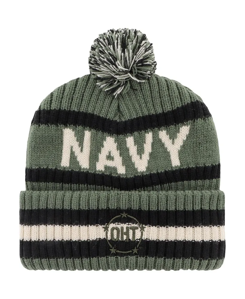 Men's '47 Brand Green Navy Midshipmen Oht Military-Inspired Appreciation Bering Cuffed Knit Hat with Pom
