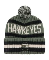 Men's '47 Brand Green Iowa Hawkeyes Oht Military-Inspired Appreciation Bering Cuffed Knit Hat with Pom