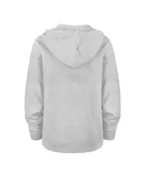 Women's '47 Brand Gray Distressed Colorado Buffaloes Wrapped Up Kennedy V-Neck Pullover Hoodie