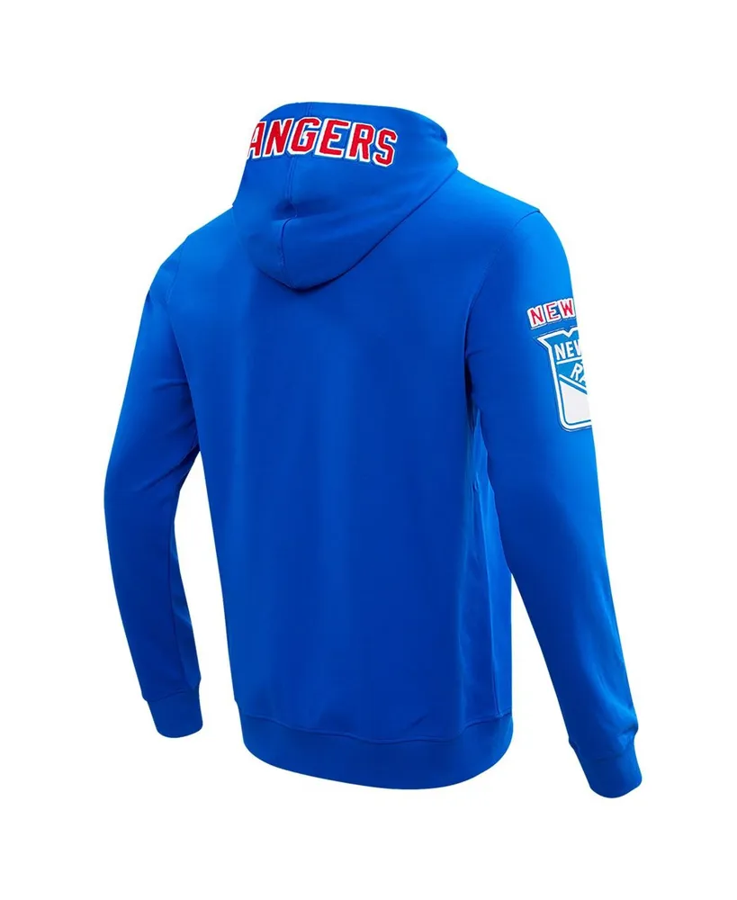 Men's Pro Standard Blue New York Rangers Classic Chenille Full-Zip Hoodie Jacket