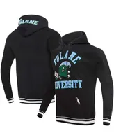 Men's Pro Standard Black Tulane Green Wave Classic Stacked Logo Pullover Hoodie