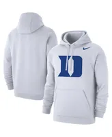 Men's Nike White Duke Blue Devils Logo Club Pullover Hoodie