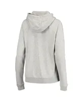 Women's Nike Heathered Gray Texas Longhorns Varsity Fleece Tri-Blend Raglan Pullover Hoodie