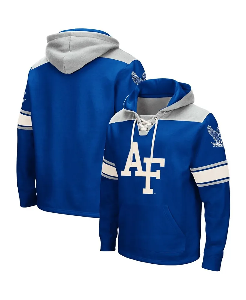 Men's Colosseum Royal Air Force Falcons 2.0 Lace-Up Pullover Hoodie