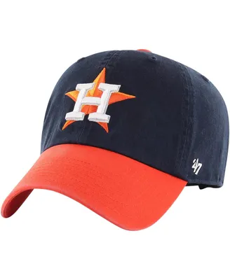 Men's '47 Brand Navy, Orange Houston Astros Clean Up Adjustable Hat