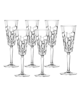 Lorren Home Trends Etna Set of 6 Flute Goblets