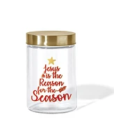 Style Setter "Jesus is The Reason for The Season" Glass Jar