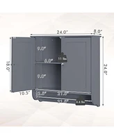 Costway Wall Mounted Bathroom Medicine Cabinet Storage Cupboard