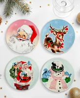 8" Ceramic Pastel Plates, Set of 4