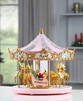 12" Animated Musical Crystal Carousel