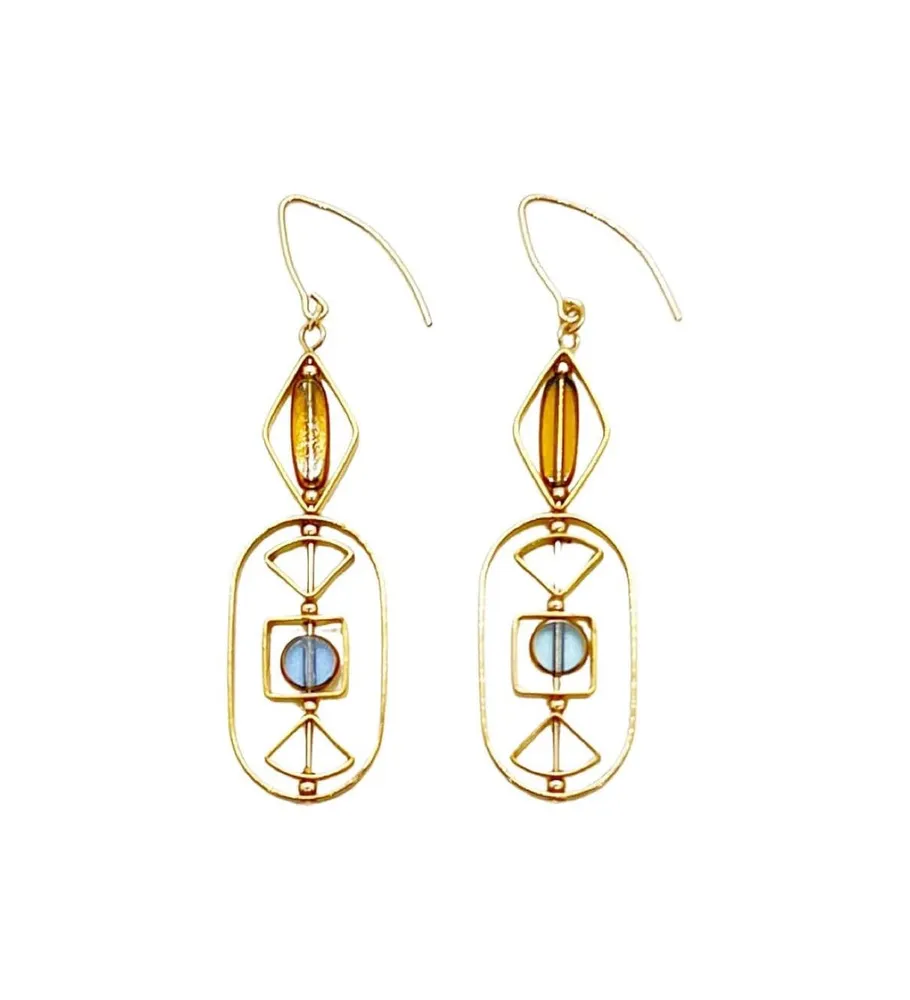 Art 2208E Glass Art Earrings