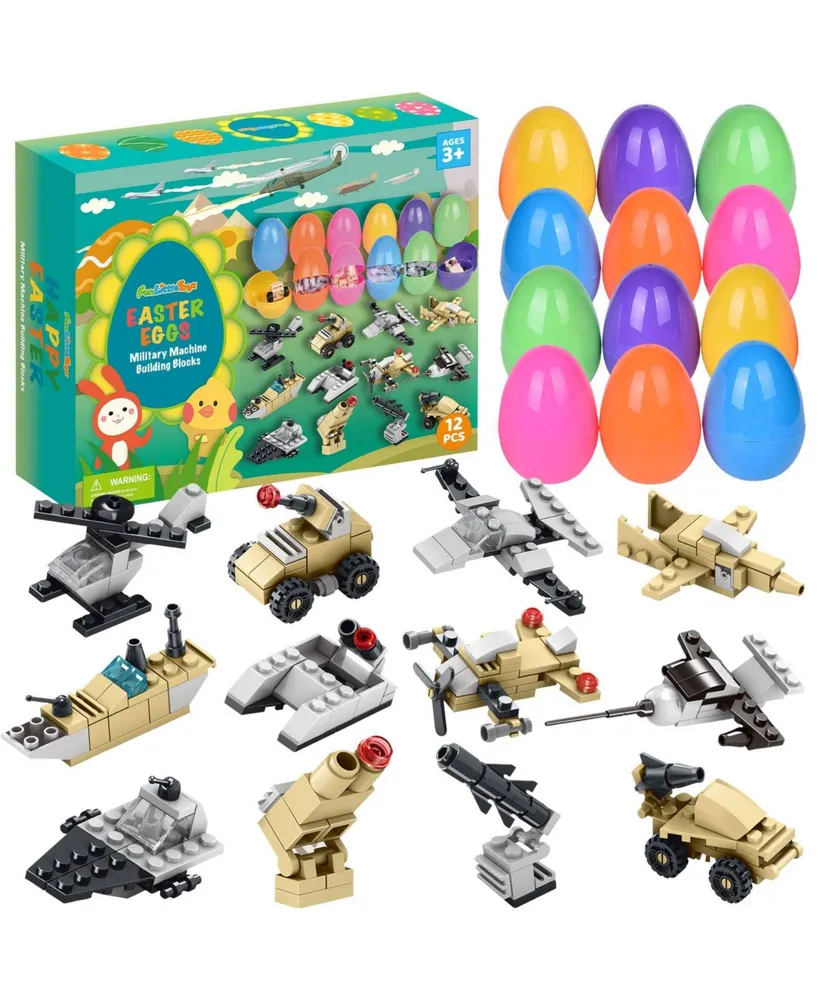 Fun Little Toys Jumbo Clear Easter Eggs, 12 Pcs