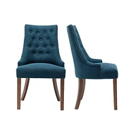 Tufted Upholstered Wingback Dining Chair