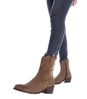 Women's Italian Western Suede Booties Carmela Collection By Xti