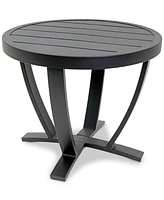 Astaire 24" Round Outdoor Slat Top End Table