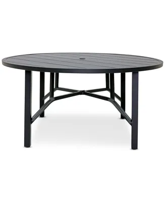 Astaire 60" Round Outdoor Slat Top Dining Table