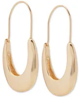 Lucky Brand Gold-Tone Hammered Modern Hoop Earrings, 1-1/4"