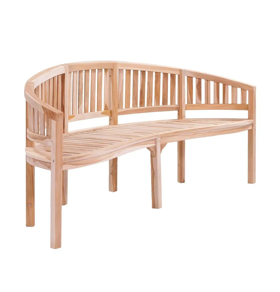 Banana Bench 78.7" Solid Teak Wood