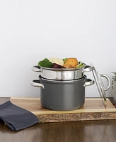 Sedona Kitchen Hard Anodized Aluminum 4-Qt. Multi Cooker with Glass Lid & Steam Tray