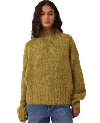 Cotton On Women's Luxe Mock Neck Pullover Sweater
