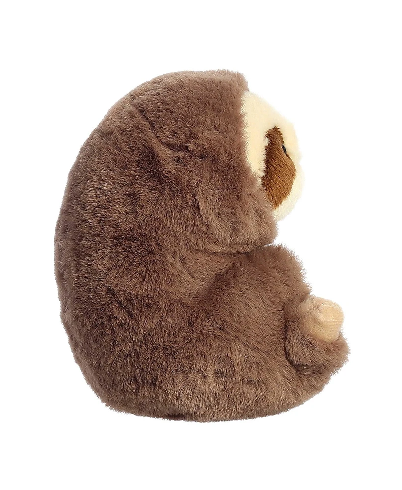 Aurora Mini Seth Sloth Rolly Pet Round Plush Toy Brown 5"