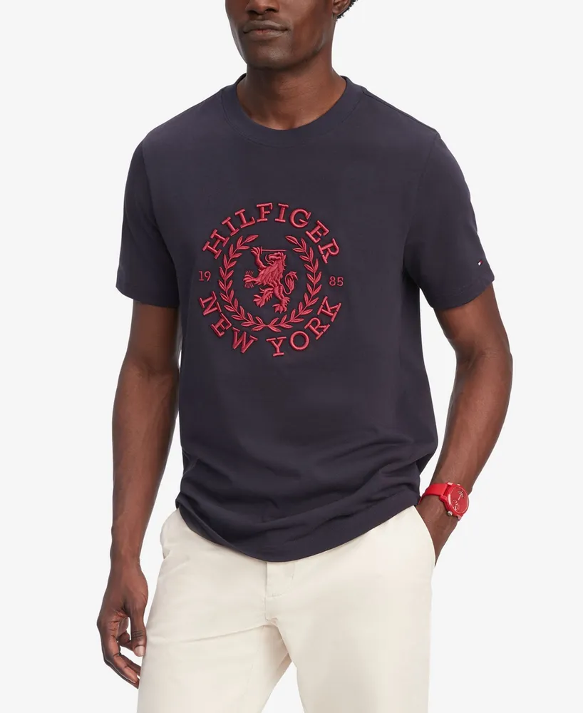 Tommy Hilfiger Men's Embroidered Heritage Logo T-Shirt | Vancouver Mall